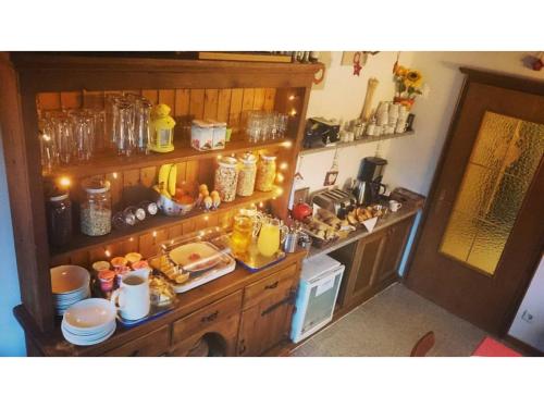 a kitchen with a counter with food on it at Haus Susanne in Radstadt