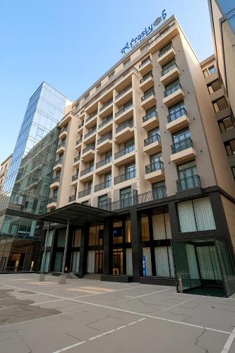 a rendering of the front of a hotel at Afrosiyob Regency Hotel in Tashkent
