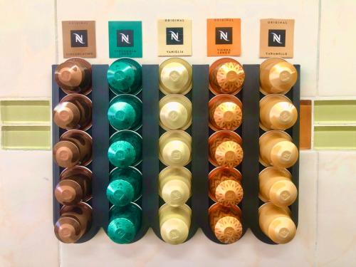a display of chocolateuts andocolates on a wall at Alquiler por dia "Como en Casa" Caseros, cerca de Palomar y Hurlingham in Caseros