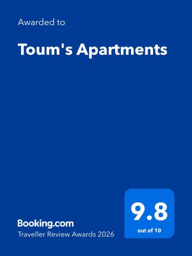 a screenshot of a cell phone with the text upgraded to towns appointments at Toum's Apartments in Amman