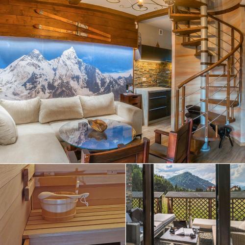 Apartament na Szczycie z Sauną i Kominkiem