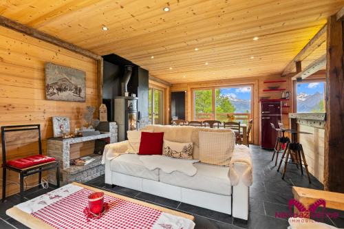 Chalet cosy Le Bouquetin jacuzzi et sauna idéal familles & couples vue imprenable