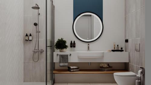 a bathroom with a sink and a mirror at Spark By Hilton Van City Centre in Van