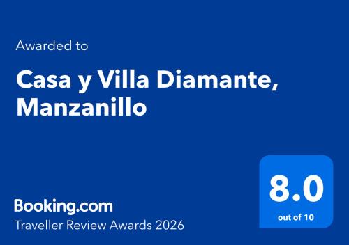 a screenshot of a cell phone with the text casonya villa channelmic at Casa y Villa Diamante, Manzanillo in Manzanillo