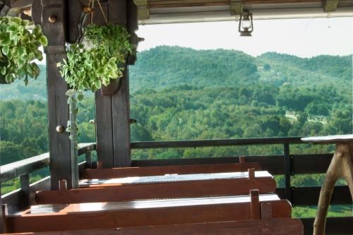 ゲストハウスから撮影された、または一般的な山の景色