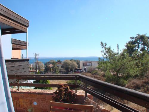 a view from the balcony of a house at AnnaDes Apartments & Studios Chios in Karfas