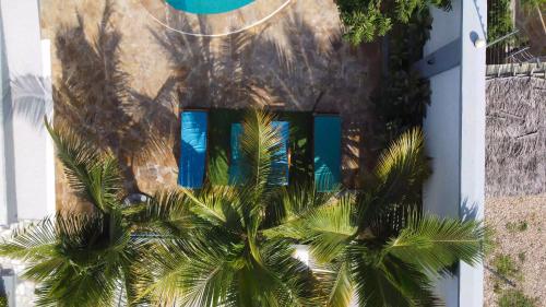 an aerial view of a building with palm trees at Palm Residence Vacation Villa in Nungwi
