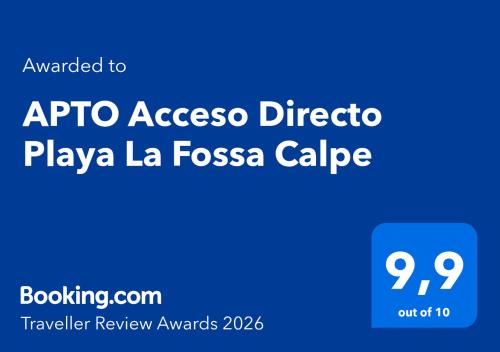 a screenshot of the apollo argosico director playa la fosca at APTO Acceso Directo Playa La Fossa Calpe in Calpe
