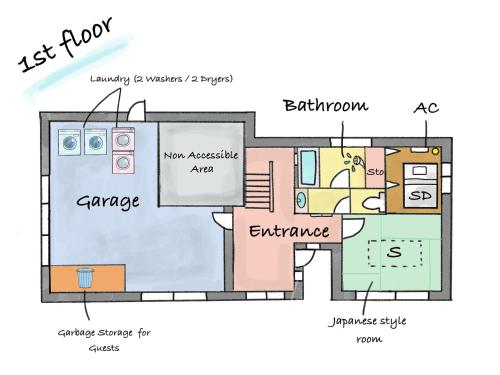 a floor plan of a house at Entire 3 Story house in Hakata in Fukuoka
