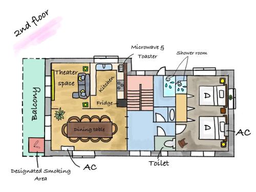 a floor plan of a house at Entire 3 Story house in Hakata in Fukuoka