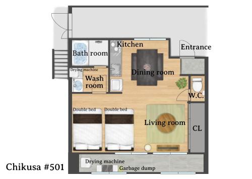 a floor plan of a house at Prosper 5th bldg 501 in Nagoya