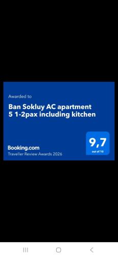 Ban Sokluy AC apartment 5 1-2pax including kitchen