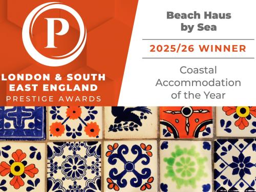 a collage of different types of tiles with the words beach hawks by sea at The Retreat Magnificent Sea Side Apartment in Hastings