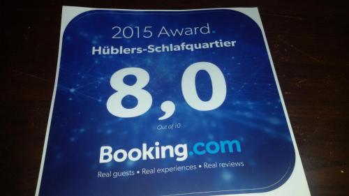 a sign with the number on it at Hüblers-Schlafquartier in Fürstenwalde