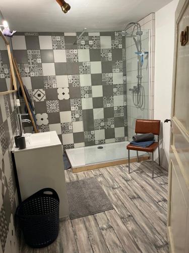 Et badeværelse på Gîte des reculées