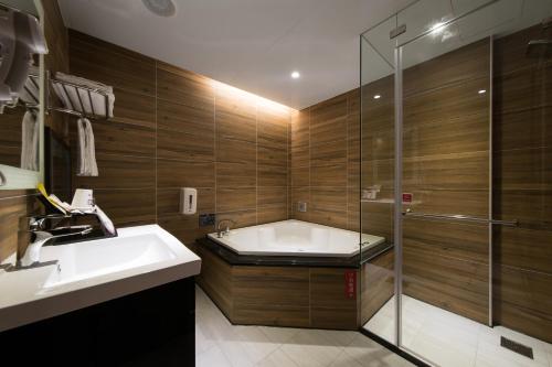 Koupelna v ubytování Discovery Motel - Yonghe