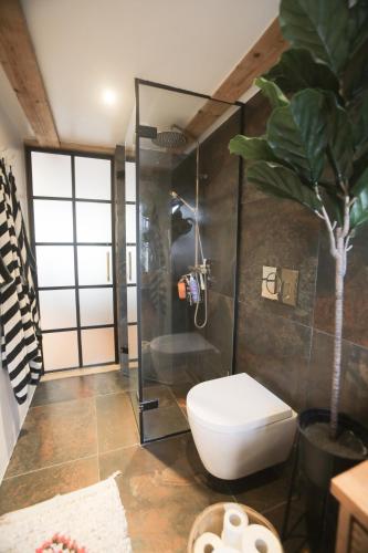 The Pink House Boho chic tesisinde bir banyo