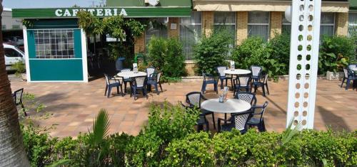 Ein Restaurant oder anderes Speiselokal in der Unterkunft Hospedium Hotel Veracruz 