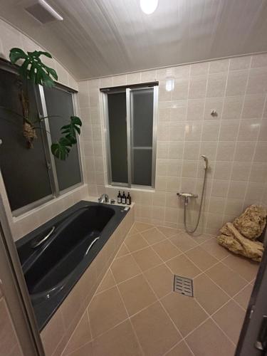 a bathroom with a bath tub and a sink at 南国リゾートBari Okinawa in Itoman