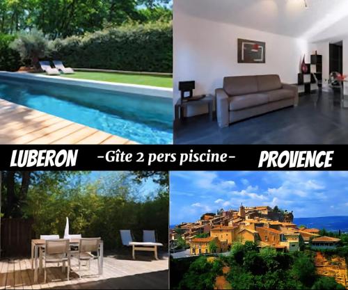 Luberon Gîte 2 pers piscine calme