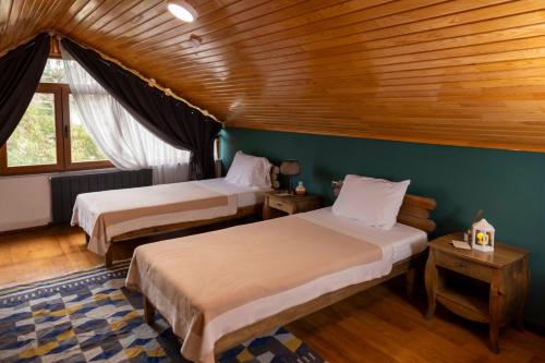 a bedroom with two beds in a room at Loidevilla in Çamurlu
