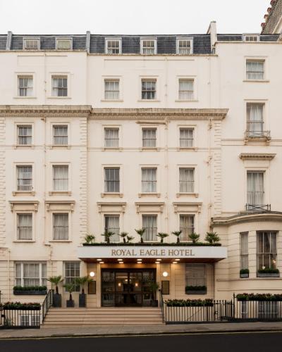 a large white building with a hotel at Royal Eagle Hotel in London