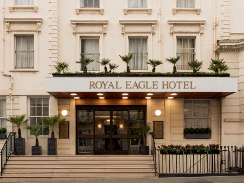 a hotel with a sign that reads royal eagle hotel at Royal Eagle Hotel in London