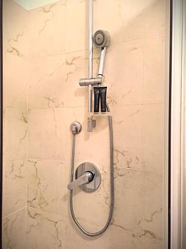 a shower with a shower head in a bathroom at Residence Borghesi in Parma