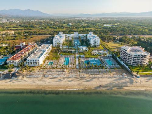 an aerial view of a resort on the beach at Riu Jalisco - All Inclusive in Nuevo Vallarta