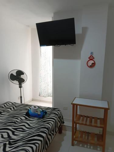 TV a/nebo společenská místnost v ubytování Hospedaje Anny