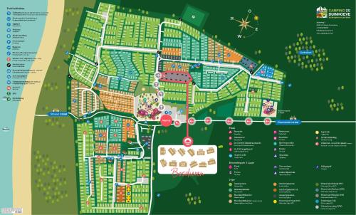 a map of the campus at Welcome in - Chalet Bosdier, Camping de Duinhoeve Burgh-Haamstede in Burgh Haamstede
