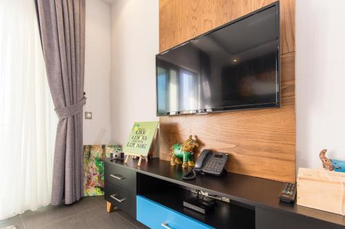 Dapur atau dapur kecil di Degirmenburnu Residence
