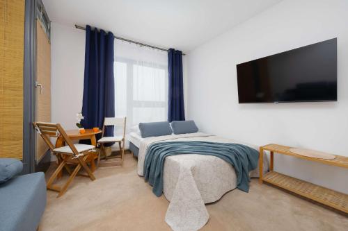 Bright Studio Górczewska in Warszawa with Air Conditioning and Parking by Noclegi Renters