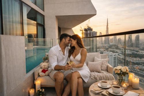 Luxury Apartment in JVC with Private Balcony Pool