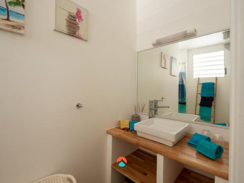 Et badeværelse på Villa Logan