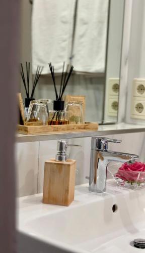 Et badeværelse på Park Appartements