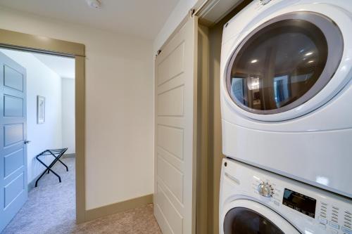 a laundry room with a washer and dryer at Bozeman Home with Deck Walk to Fishing, Hot Springs in Bozeman