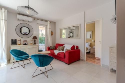 Cannes proche Croisette et plages - 2 pièces avec terrasse, jardin privé et parking