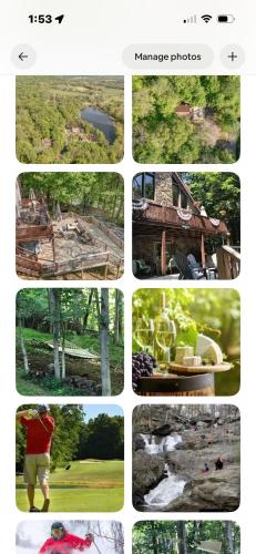 a collage of pictures of different types ofyards at Mountain Chalet in Fairfield