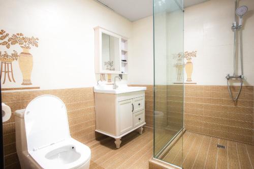 Koupelna v ubytování Diamond hotel