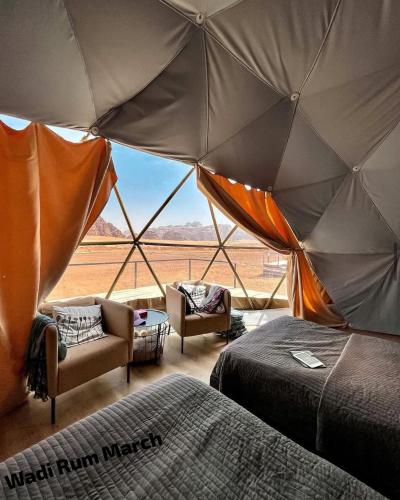 Llit o llits en una habitació de Wadi Rum March