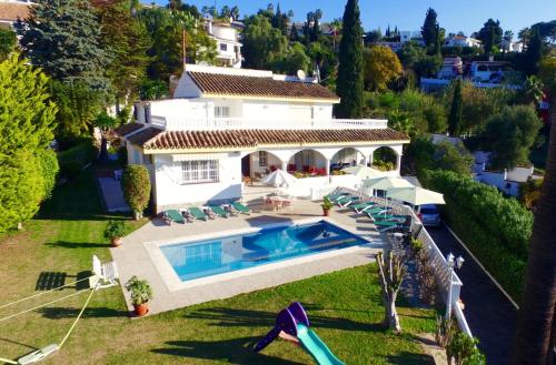 A spacious family villa with heated pool