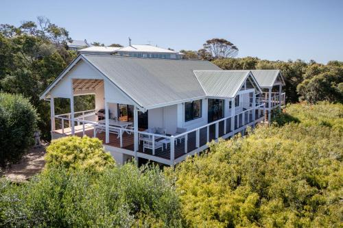 an aerial view of a house on the beach at Sea Spell I Private Properties in Dunsborough