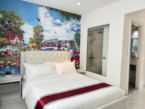 Llit o llits en una habitació de Center Point Resident