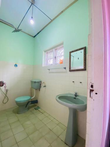 a bathroom with a sink and a toilet at SAMA TOURIST guest in Seeduwa