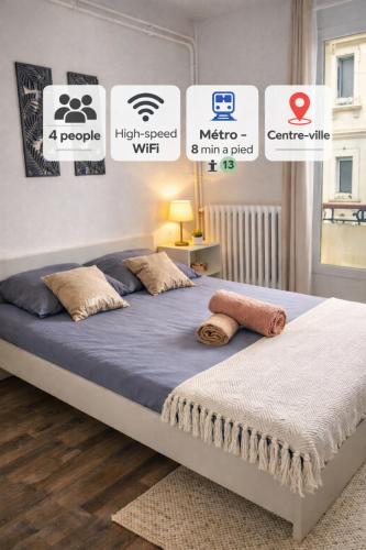 luxury apartement-near paris , metro , restaurant & bakery downstairs , 4 sleeps ,free WIFI