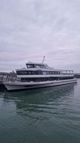 a large boat sitting in the water at Lian am See in Friedrichshafen