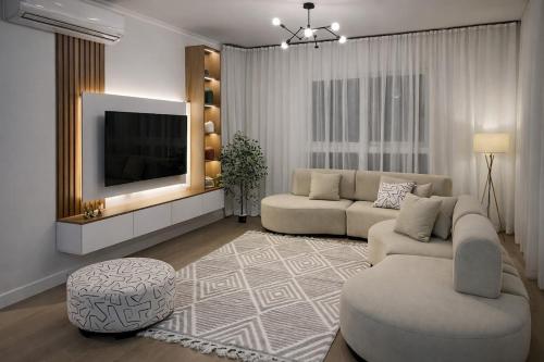 Ultra modern Mivida apartment with pool view