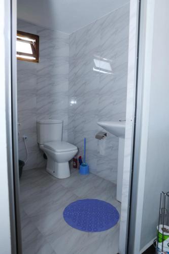 a bathroom with a toilet and a sink at Annai Agham in Kankesanturai