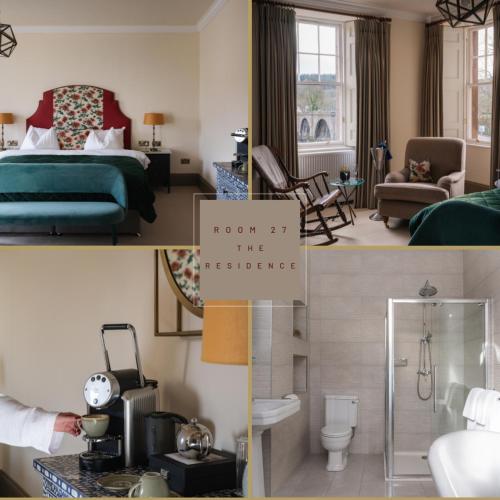 a collage of pictures of a hotel room at Atholl Arms Hotel in Dunkeld